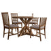 Mariano Furniture - Venus 5 Piece Dining Table Set in Natural Oak - BM-VENUSNO5RD - GreatFurnitureDeal