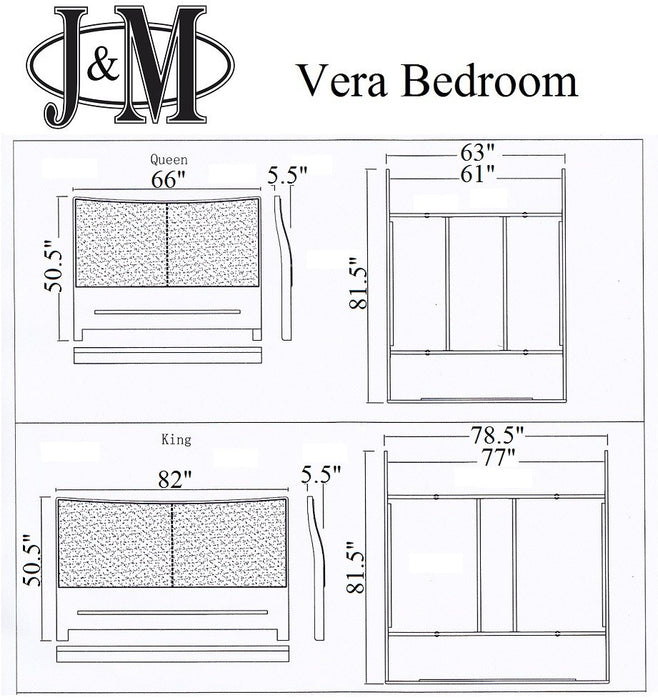 J&M Furniture - Vera 6 Piece Queen Bedroom Set - 17987-Q-6SET - GreatFurnitureDeal