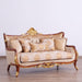 European Furniture - Veronica II Luxury Loveseat in Antique Walnut and Antique Dark Gold leaf - 47078-L - GreatFurnitureDeal