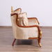 European Furniture - Veronica II Luxury Loveseat in Antique Walnut and Antique Dark Gold leaf - 47078-L - GreatFurnitureDeal