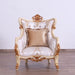 European Furniture - Veronica III Luxury Chair in Antique Beige and Antique Dark Gold leaf - 47072-C - GreatFurnitureDeal
