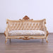 European Furniture - Veronica III Luxury Loveseat in Antique Beige and Antique Dark Gold leaf - 47072-L - GreatFurnitureDeal