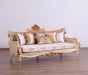 European Furniture - Veronica III Luxury Sofa in Antique Beige and Antique Dark Gold leaf - 47072-S - GreatFurnitureDeal