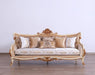 European Furniture - Veronica III Luxury Sofa in Antique Beige and Antique Dark Gold leaf - 47072-S - GreatFurnitureDeal