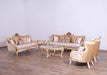 European Furniture - Veronica III Luxury Sofa in Antique Beige and Antique Dark Gold leaf - 47072-S - GreatFurnitureDeal