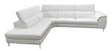 VIG Furniture - Coronelli Collezioni Viola - Italian Contemporary Grey Leather Left Facing Sectional Sofa - VGCCVIOLA-KIM-GRY-LAF-SECT - GreatFurnitureDeal