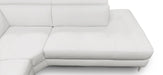 VIG Furniture - Coronelli Collezioni Viola - Italian Contemporary Grey Leather Left Facing Sectional Sofa - VGCCVIOLA-KIM-GRY-LAF-SECT - GreatFurnitureDeal