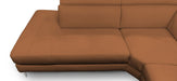 VIG Furniture - Coronelli Collezioni Viola - Italian Contemporary Cognac Leather Left Facing Sectional Sofa - VGCCVIOLA-KIM-COG-LAF-SECT - GreatFurnitureDeal