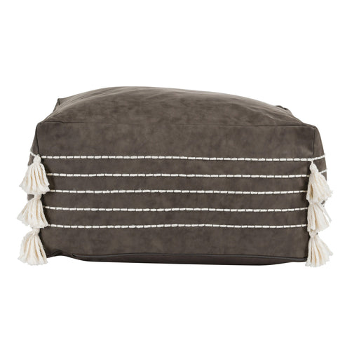 Classic Home - Ezekiel Vegan Leather Pouf - VP10023 - GreatFurnitureDeal