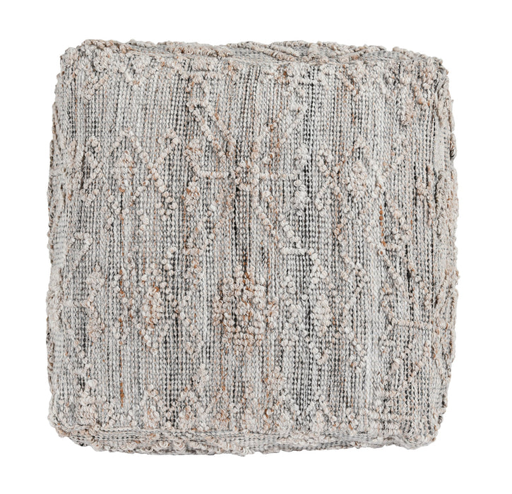 Classic Home - Performance Tundra Gray Multi Pouf 24x24x12 - VP10031 - GreatFurnitureDeal