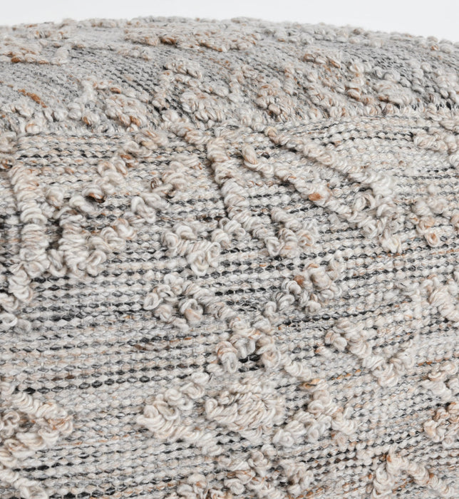 Classic Home - Performance Tundra Gray Multi Pouf 24x24x12 - VP10031 - GreatFurnitureDeal