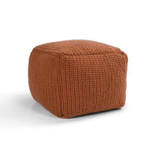 Classic Home - Performance Prism Terracotta Pouf 18x18x14 - VP10036 - GreatFurnitureDeal