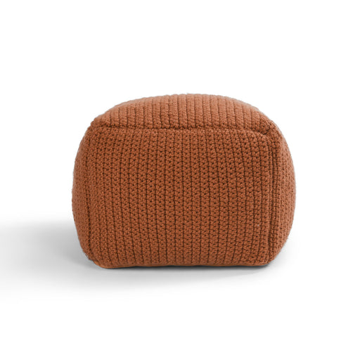 Classic Home - Performance Prism Terracotta Pouf 18x18x14 - VP10036 - GreatFurnitureDeal