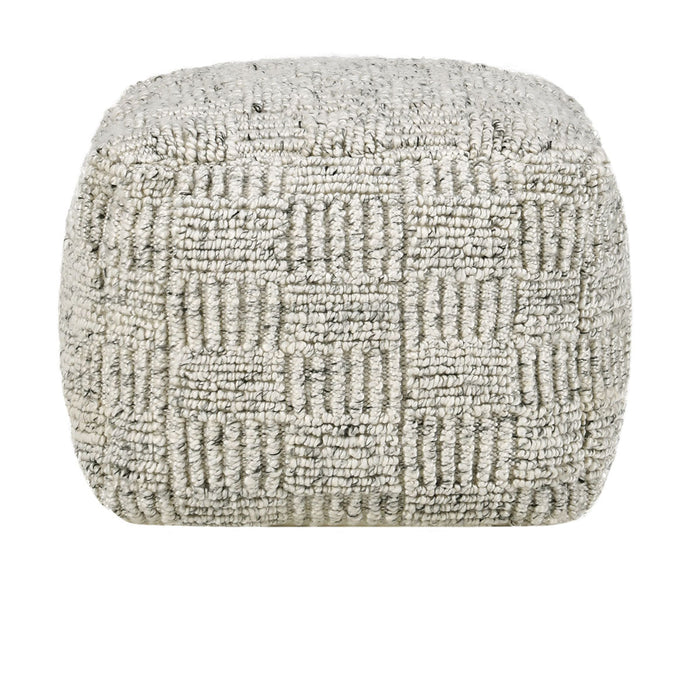 Classic Home - Performance Vico Pouf 18"x18"x14" in Ivory Multi - VP10037 - GreatFurnitureDeal