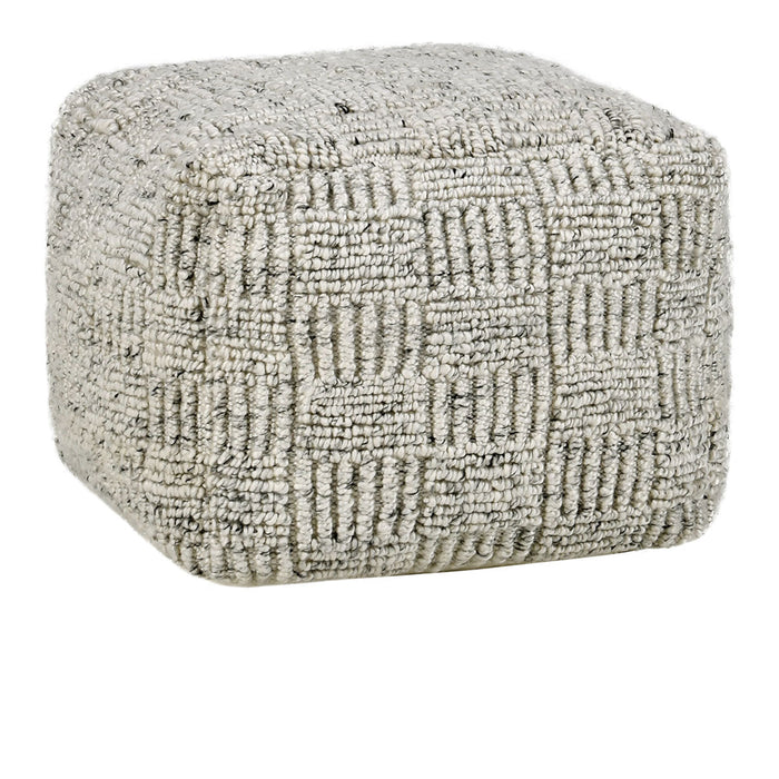 Classic Home - Performance Vico Pouf 18"x18"x14" in Ivory Multi - VP10037 - GreatFurnitureDeal