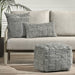 Classic Home Furniture - Performance Vico Pouf 18"x18"x14" in Gray - VP10038 - GreatFurnitureDeal