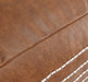 Classic Home - Ezekiel Vegan Leather Pouf in Brown - VP12205 - GreatFurnitureDeal