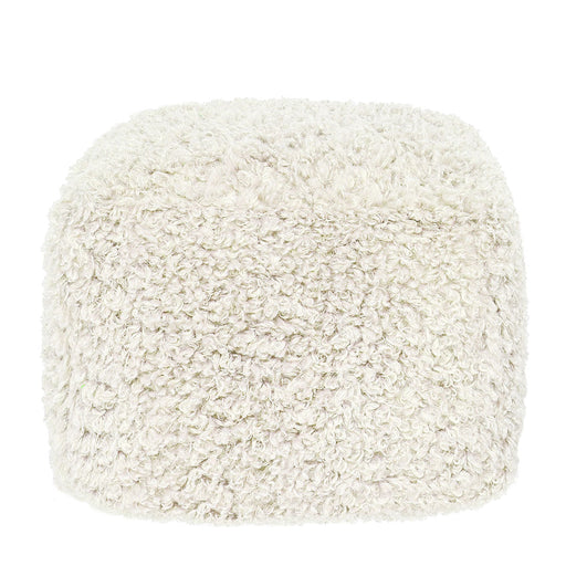 Classic Home - Carters Ivory Pouf 18X18X14 - VP12215 - GreatFurnitureDeal