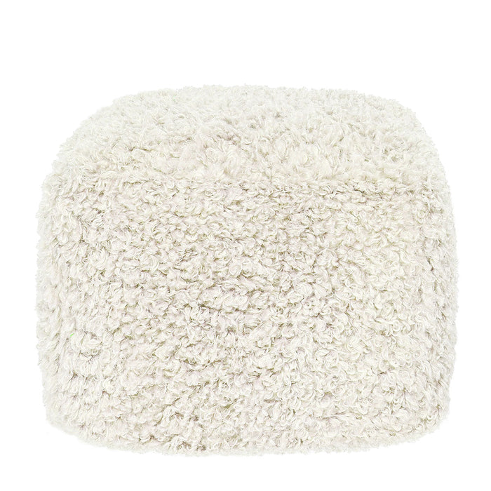 Classic Home - Carters Ivory Pouf 18X18X14 - VP12215 - GreatFurnitureDeal