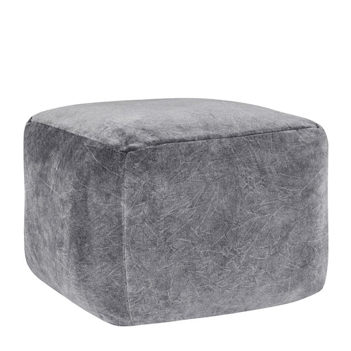 Classic Home Furniture - Heirloom Velvet Stone Grey Pouf 18X18X14 - VP12217 - GreatFurnitureDeal