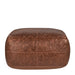 Classic Home - Leather Kona Brown Pouf 24X24X12 - VP12221 - GreatFurnitureDeal