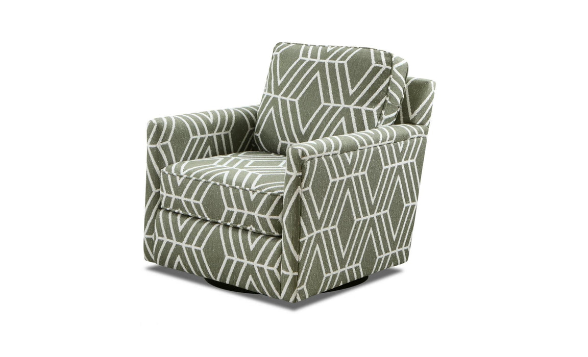 Southern Home Furnishings - Metropolitan Swivel Glider Chair in Jade - 21-02G Metropolitan - GreatFurnitureDeal