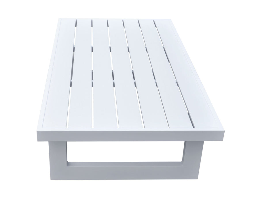 VIG Furniture - Renava Wake Modern White Outdoor Coffee Table - VGGEMONTALK-WHT-CT
