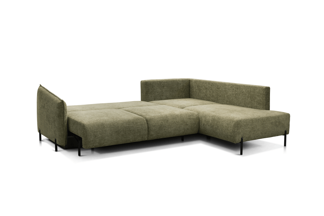 ESF Furniture - Marsylia Sectional Left w/Bed in Olive - MARSYLIA-LEFT