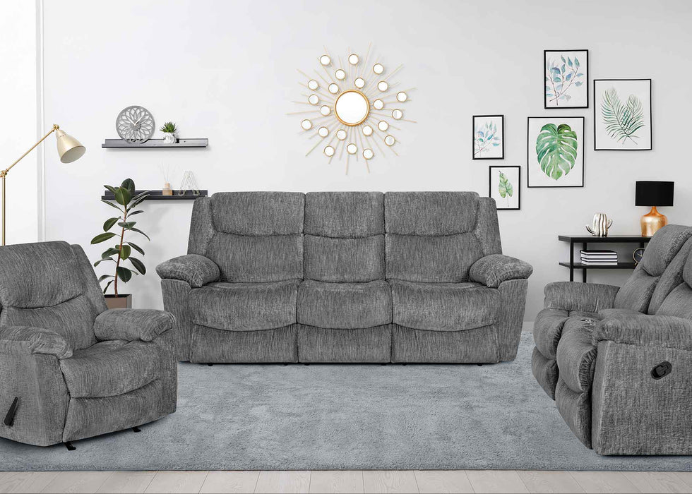 Franklin Furniture - Trooper 3 Piece Reclining Living Room Set in Cliff Ash - 65442-34-54-ASH - GreatFurnitureDeal