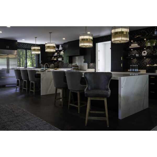 Rockwell Swivel Bar Stool in Essex Grey and Antique Charcoal - AT018B-EG/AC - GreatFurnitureDeal