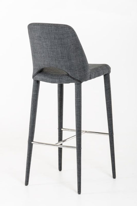 VIG Furniture - Modrest Williamette Mid-Century Dark Grey Fabric Bar Stool (Set of 2) - VGEUMC-8980CH-B-GRY - GreatFurnitureDeal