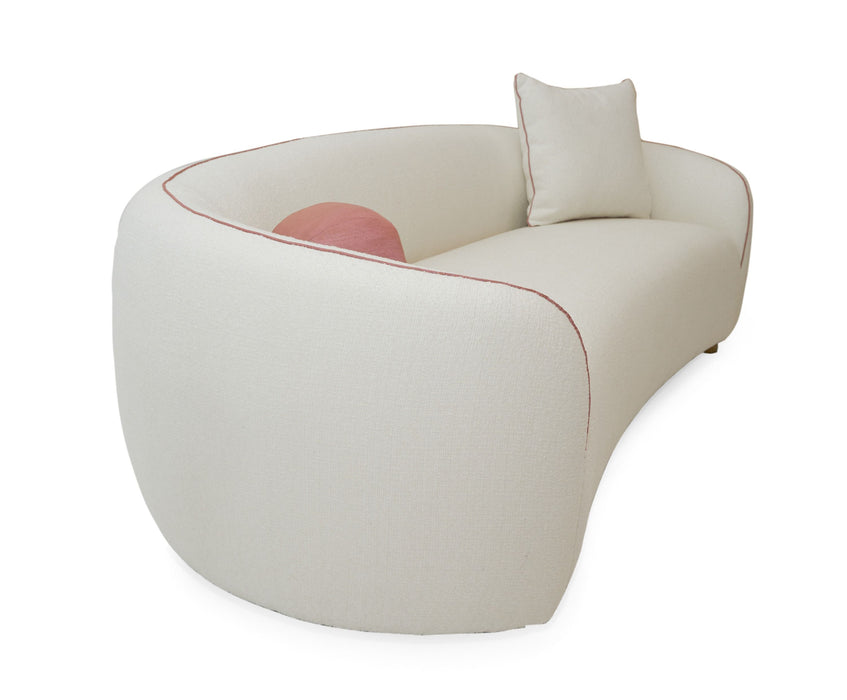 VIG Furniture - Modrest Winfree Modern Off White Fabric 3-Seater Sofa - VGOD-ZW-22013-S - GreatFurnitureDeal