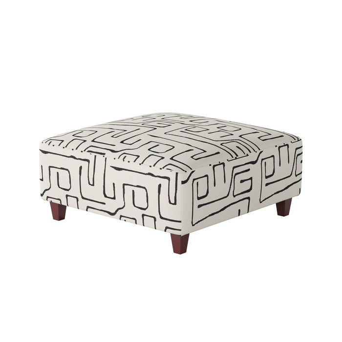 Southern Home Furnishings - Fossil Ebony Cocktail Ottoman in Multi - 109-C Fossil Ebony-MTO - GreatFurnitureDeal