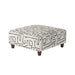 Southern Home Furnishings - Fossil Ebony Cocktail Ottoman in Multi - 109-C Fossil Ebony-MTO - GreatFurnitureDeal