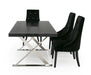 VIG Furniture - A&X Xavier - Modern Black Crocodile Stainless Steel Dining Table - VGUNAA815-180-BLKCROC - GreatFurnitureDeal