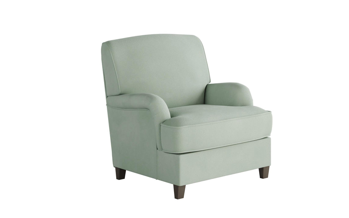 Southern Home Furnishings - Bella Eucalyptus Accent Chair in Green - 01-02-C Bella Eucalyptus-MTO - GreatFurnitureDeal