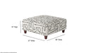 Southern Home Furnishings - Fossil Ebony Cocktail Ottoman in Multi - 109-C Fossil Ebony-MTO - GreatFurnitureDeal