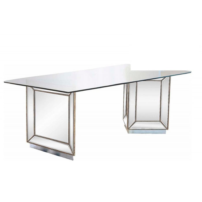 Mariano Furniture - YJ002 - Mirrored Dining Table in Silver - BM-YJ002T - GreatFurnitureDeal