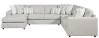 Southern Home Furnishings - Durango Sectional in Grey - 2061-21L,15,29,26R Durango Foam - GreatFurnitureDeal