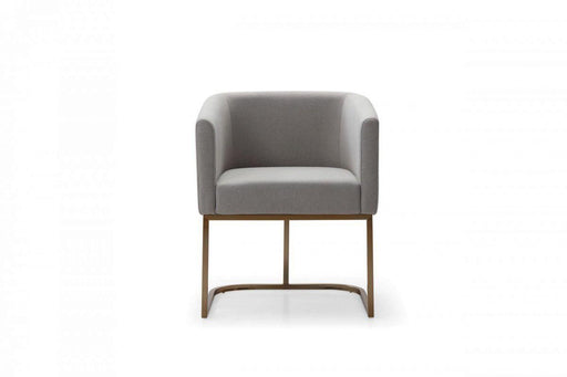 VIG Furniture - Modrest Yukon Modern Medium Grey Fabric & Antique Brass Dining Chair - VGVCB8362-MGRYX-DC - GreatFurnitureDeal