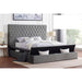 Mariano Furniture - YY136 Upholstered Velvet Eastern King Bed in Grey - BM-YY136-GREY-EK - GreatFurnitureDeal