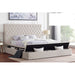 Mariano Furniture - YY136 Upholstered Velvet Queen Bed in Cream - BM-YY136-CREAM-Q - GreatFurnitureDeal