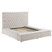 Mariano Furniture - YY136 Upholstered Velvet Queen Bed in Cream - BM-YY136-CREAM-Q - GreatFurnitureDeal