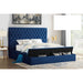 Mariano Furniture - YY136 Upholstered Velvet California King Bed in Navy Blue - BM-YY136-BLUE-CK - GreatFurnitureDeal