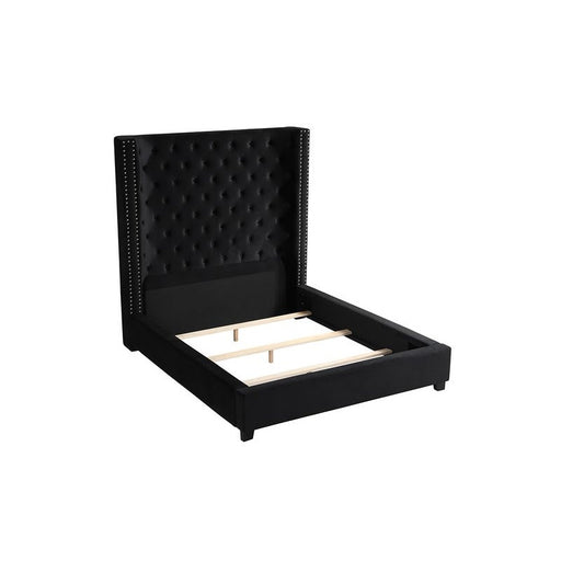 Mariano Furniture - YY139 Upholstered Velvet California King Bed in Black - BM-YY139-BLK-CK - GreatFurnitureDeal