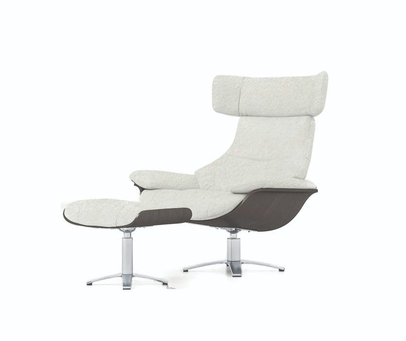 VIG Furniture - Modrest - Zahara Modern Beige Lounge Chair & Ottoman - VGKK-A985-BGE-SET - GreatFurnitureDeal