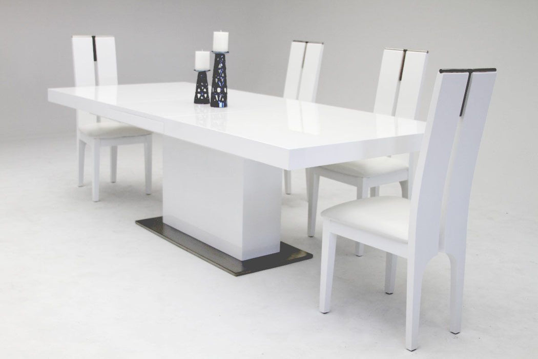 VIG Furniture - Zenith Modern White Extendable Dining Table - VGGU841XT-WHT - GreatFurnitureDeal