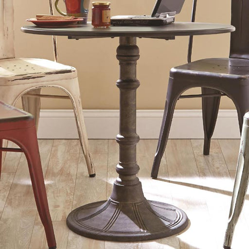 Coaster Furniture - Oswego Industrial Round Bistro Pedestal Dining Table - 100063 - GreatFurnitureDeal