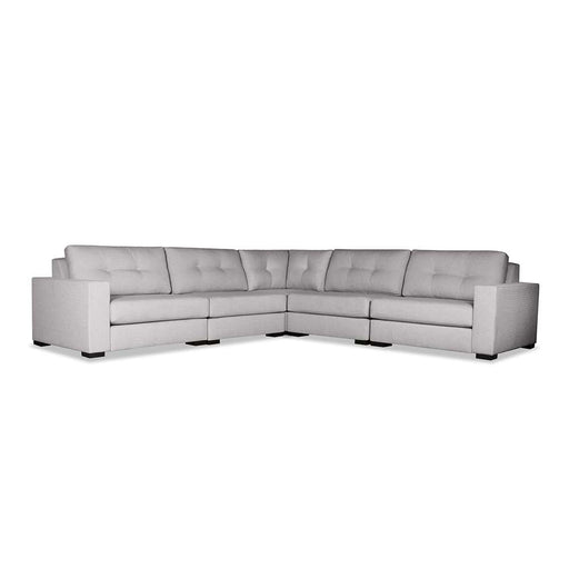 Nativa Interiors - Chester Buttoned Modular L-Shape Standard Sectional 121" Charcoal - SEC-CHST-BTN-CL-AR6-5PC-PF-CHARCOAL - GreatFurnitureDeal
