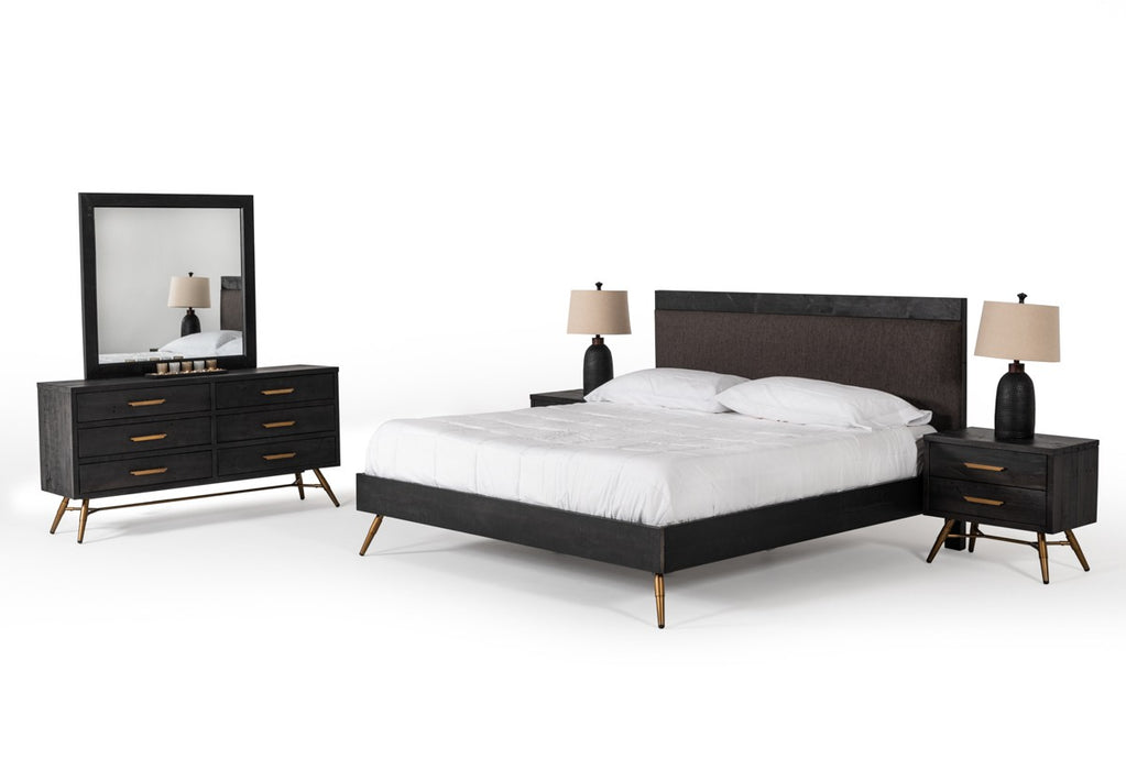 VIG Furniture - Nova Domus Tabitha Modern Dark Brown Recycled Pine Bed - VGWH180430-BED
